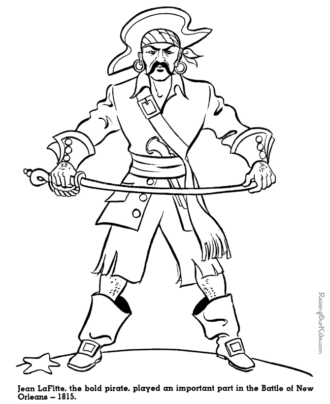 Plansa de colorat cu Pirati 59 55